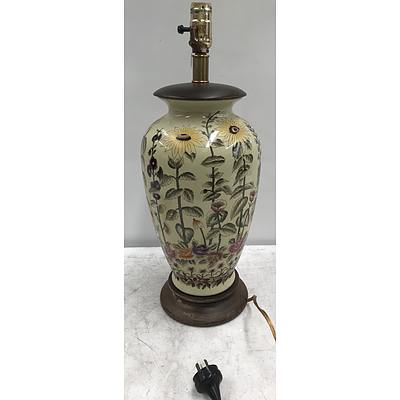 Hand Painted Porcelain Table Lamp