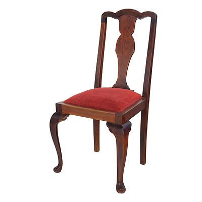 Vintage South African Stinkwood Queen Anne Style Chair, Early to Mid 20th Century