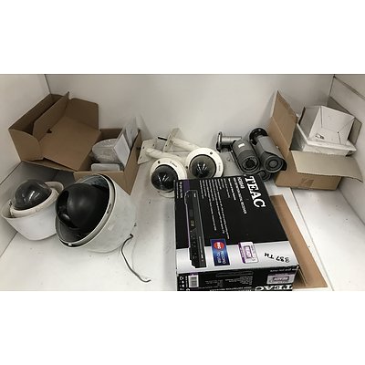 Large Lot Of Surveillance System Components