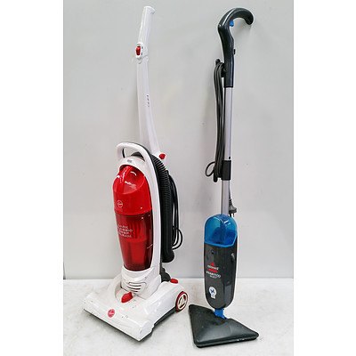 Hoover Lark H9560 Bagless Upright Vacuum Cleaner and Bissell 23V8-7 Steam Mop