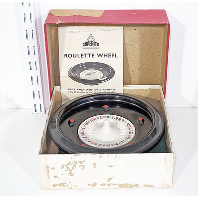 Vintage Boxed Duperite Roulette Wheel