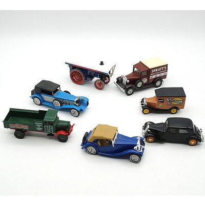 Collection of Matchbox Model of Yesteryear and Other Model Cars, Including Limited Edition Matchbox Fowler B6 Showmans Engine and More
