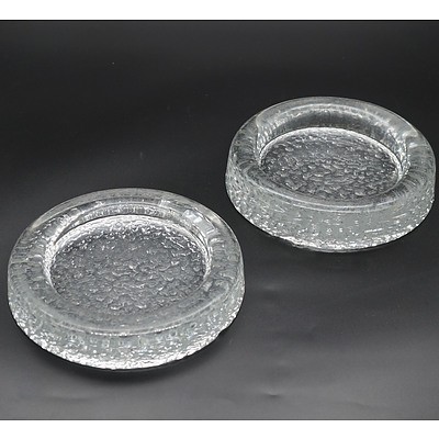 Pair of Iittala 'Visa' Glass Bowls Designed by Timo Sarpaneva