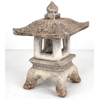Japanese Composite Garden Pagoda with Square Roof