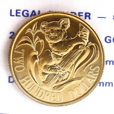 1980 Australia 22ct Gold Koala Two Hundred Dollar Proof Coin