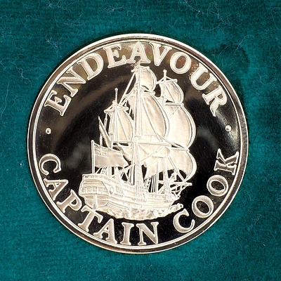 1770-1970 Australia 18ct Gold Captain Cook 200th Anniversary Medallion with COA