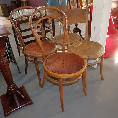 Four Vintage Bentwood Chairs