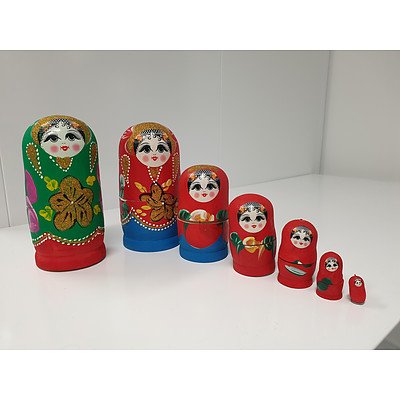 Babushka doll set (red)
