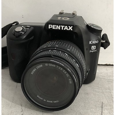Pentax K100D Super DSLR Digital Camera w/ Sigma DC Lens