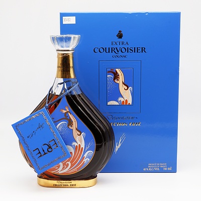 Rare Boxed Erte Edition No 5 Extra Courvoisier Cognac 700ml