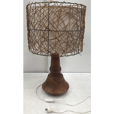 Turned Palm Table Lamp