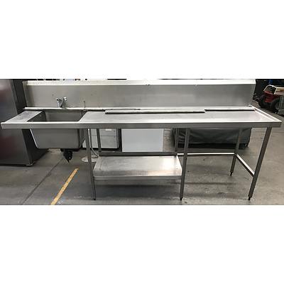 Commercial Stainless Steel Preparation Bench