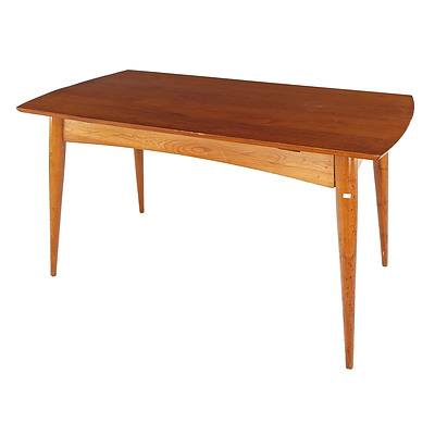 Ash and Pine Tapered Leg Dining Table, Late 1950s