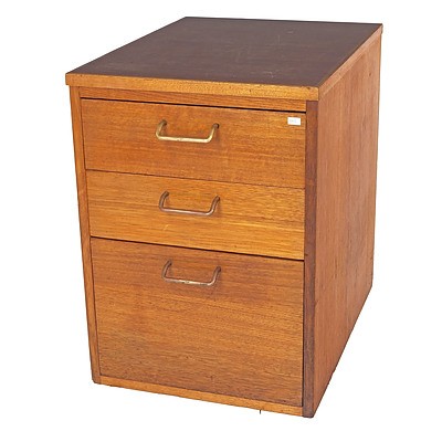 Fred Ward/ANU Design School Mountain Ash and Formica Topped Three Drawer Chest ex Burton Hall