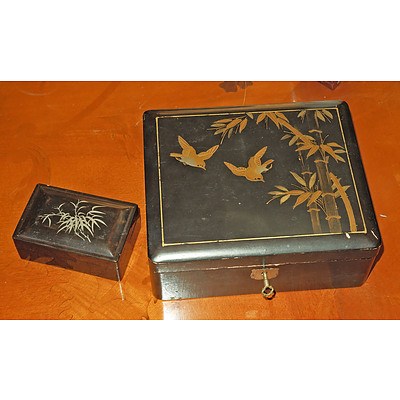 Three Japanese Lacquer Boxes