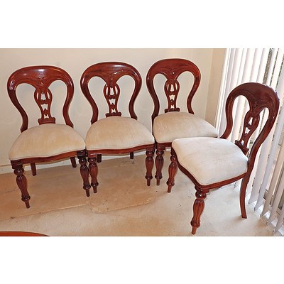 Four Antique Style Mahogany Chairs