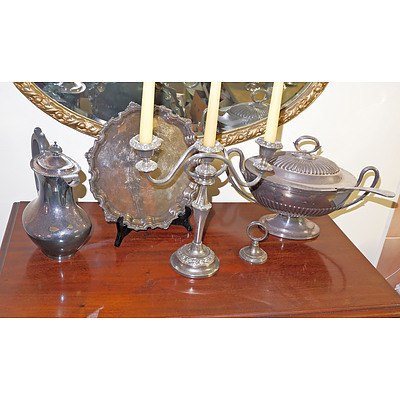 Quantity of Various Silver Plate, Including Victorian Tureen and Ladle