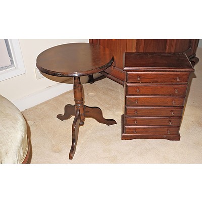 Small Tripod Table and a Trinket Chest