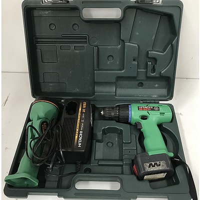 Hitachi Cordless Drill Driver Kit In Case