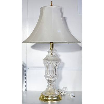 Vintage Moulded Glass Table Lamp
