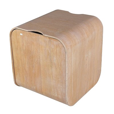 Unusual Vintage Moulded Ply Box Stool/Table Module