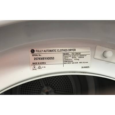 LG Sensor Dry 8kg Condenser Clothes Dryer