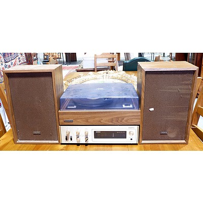 Vintage Onkyo Stereo System with Two Speakers