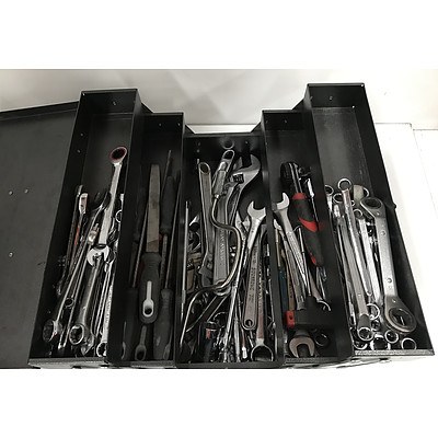 Toolbox With Large Assortment Of Spanners