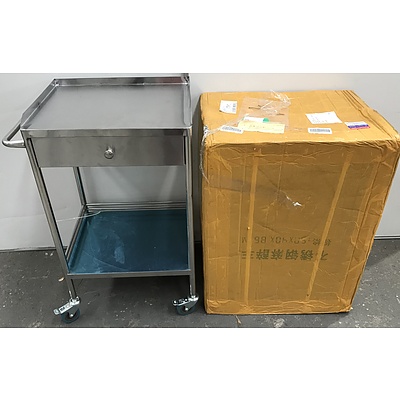 Stainless Steel Medical Trolleys -Lot Of Two