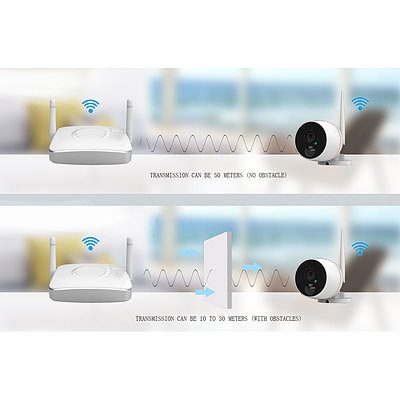 1080P 2MP Wireless Security Camera System, Two Way Audio CCTV Surveillance Kit, 2CH Mini Wi-Fi NVR Camera Kit Home Security System