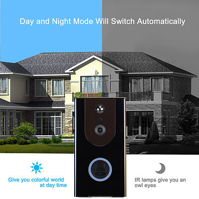 2.4GHz Wi-Fi Wireless Smart Video Doorbell, HD Security Camera, Real-time Video & Two-way talking, Night Vision, Motion Detection, APP iOS & Android