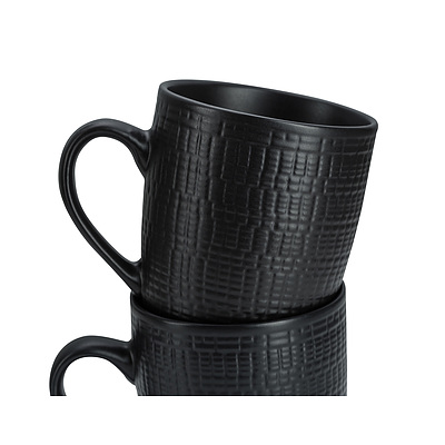 Milano Decor 6 Pcs Mug Set  -Black