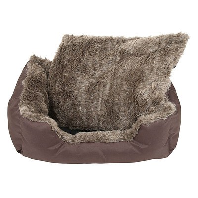 4 Paws Chocolate Ultra Luxe Rectangle Pet Bed - RRP $69 - Brand New