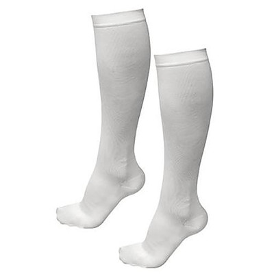 2 Pairs of White Regular Anti-Fatigue Compression Miracle Socks - RRP $59.95 - Brand New