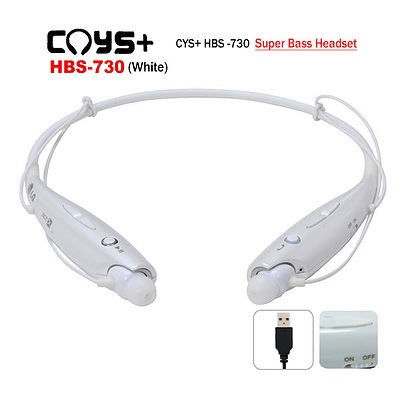 CYSPlus CYSHBS-730 Wireless Stereo Headset bluetooth with 3 Size Ear Rubbersth Stereo Headset - with Warranty