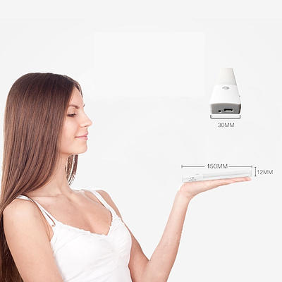 EL608 Rechargeable Infrared Motion Sensor Wall LED Night Light Torch (Cool White) - with Warranty
