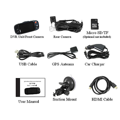 Dual Camera In-Car Digital Video Recorder (DVR) - with Warranty