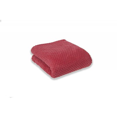 Apartmento Diamond Fleece Blanket Coral Single - RRP: $60 - Brand New