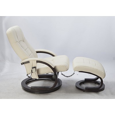 PU Leather Massage Chair Recliner Ottoman Lounge Remote - RRP $739.95 - Brand New