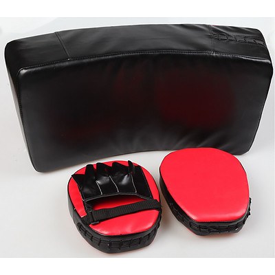Kicking Boxing Sparring Shield & Punching Pad Mitts Combo - RRP $154.95 - Brand New