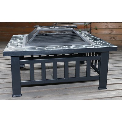 18 inch Square Metal Fire Pit Outdoor Heater - RRP $314.95 - Brand New