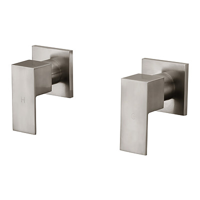 Chrome Shower/Bath Mixer Tap Set with Brushed Finish w/ WaterMark