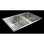 835x505mm Handmade 1.5mm Stainless Steel Undermount / Topmount Kitchen Sink with Square Waste - RRP: $734.95