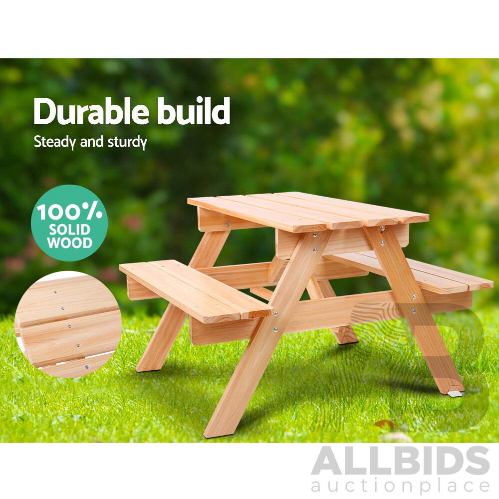 Kids Wooden Picnic Bench Set Brand - Lot 1201964 | ALLBIDS