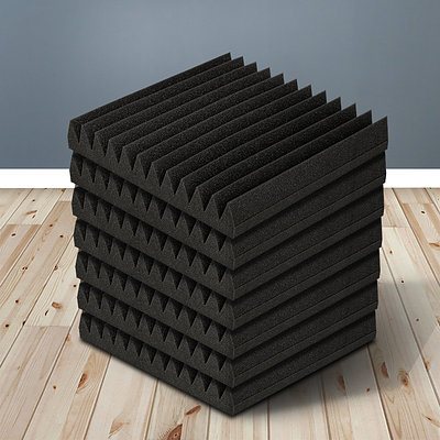 20pcs Studio Acoustic Foam Sound Absorption Proofing Panels 30x30cm Black Wedge  - Brand New - Free Shipping