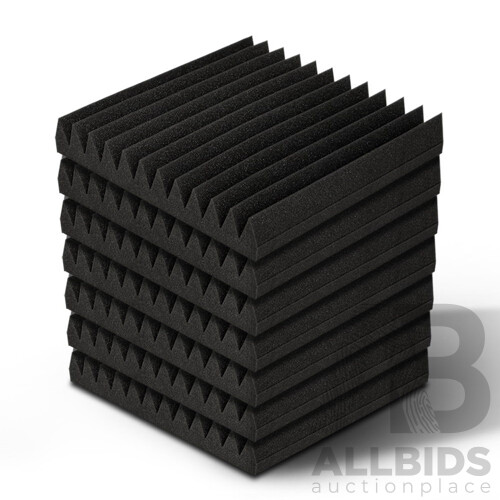 60pcs Studio Acoustic Foam Sound Absorption Proofing Panels 30x30cm Black Wedge  - Brand New - Free Shipping