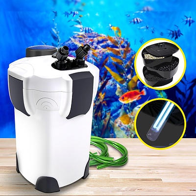 Aquarium External Canister Filter Aqua Fish Tank UV Light with Media Kit 1850L/H - Brand New - Free Shipping
