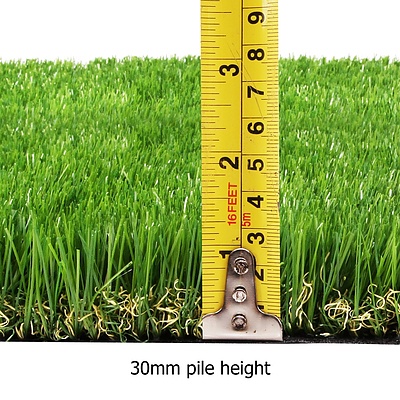 10 SQM Synthetic Grass 30mm Thick - Natural - Free Shipping