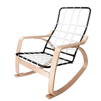 Wooden Arm Chair with Foot Stool - Beige - Free Shipping