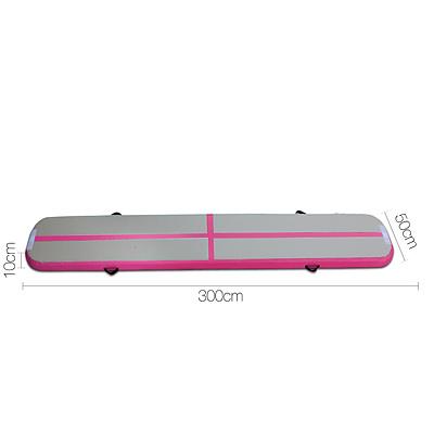 Slim Inflatable Air Track Mat Gymnasti Tumbling- Pink & Grey - Free Shipping